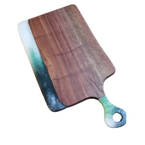 Hotelware Plateau de service alimentaire de haute qualité Plateau de service en bois et en résine Plateau à fruits Meilleure vente Plateau de service en bois d'acacia - Product Image 3