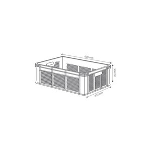Estuche perforado de plástico duradero de 400x600x140mm para almacenamiento y organización en el hogar - Product Image 2