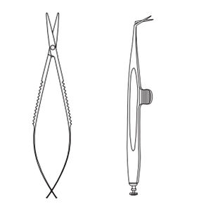 Tijeras Iris de Alta Calidad De Wecker, 114 mm de Largo, Acero Inoxidable Quirúrgico, Instrumentos Manuales, Certificación CE, Reutilizables, para Uso Hospitalario - Product Image 1