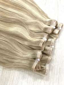 Meilleur choix d'extensions de cheveux vierges brillants en soie douce trame plate Remy cheveux vague naturelle sans produits chimiques en vrac paquet de cheveux humains Vietnam - Product Image 2