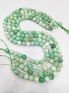 Perles d'agate Rehmat, chrysoprase naturelle, rondes, lisses, vertes, qualité supérieure, 8 mm, perles en vrac pour la fabrication de bijoux - Product Image 2