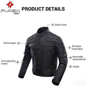 Conjunto de Ropa Deportiva Unisex para Motociclismo y Motocross con Armadura Corporal, Forro Extraíble y Opciones Personalizables - Product Image 3