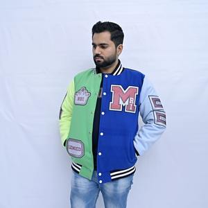 Vente en gros de patchs en chenille et strass personnalisés avec logo OEM Veste Letterman pour homme pour l'hiver Veste universitaire pour homme - Product Image 4