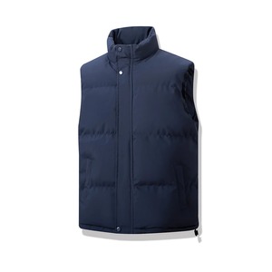 Men's Slim Fit Stand Collar Hooded Sleeveless Bomber <b>Jacket</b> Casual Waistcoat Warmth Winter Canvas Fabric Formal Style Reversible - Product Image 5
