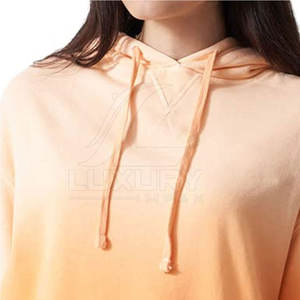 Lightweight Cotton and <b>Polyester</b> <b>Hoodies</b> for Women Factory Manufacturers' Winter Collection with Hooded Collar and Front Logo - Product Image 3