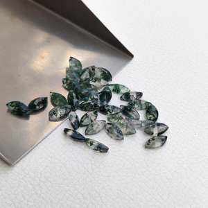 2,5x5mm-6x12mm Natural verde musgo ágata facetada Marquesa forma AAA calidad suelta piedra preciosa joyería personalizada pedidos a granel disponibles - Product Image 4