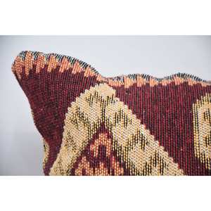 Oreiller Kilim Patchwork bohème de luxe 28x28 pouces coussin en laine marron tissé Vintage moelleux pour vivre literie décor de noël - Product Image 2