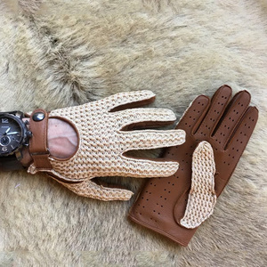 Guantes de cuero al por mayor de cuero genuino de alta calidad Guantes de ciclismo al aire libre de terciopelo de invierno de cuero Pu para hombres - Product Image 2