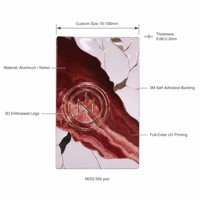 Étiquette en métal 3D personnalisée certifiée ISO9001, autocollante, logo en relief, étiquettes de marque pour bouteilles de parfum et de vin, OEM