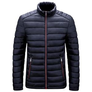 Gran oferta 2025 bombardero de invierno de satén con logotipo personalizado de talla grande puffer 4XL chaqueta cálida chaqueta de invierno para hombre Soli - Product Image 1
