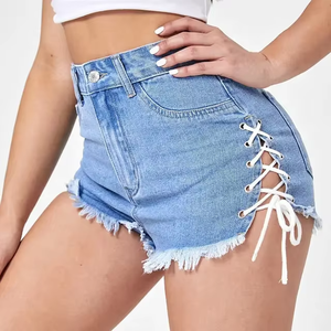 Taux d'usine dernière conception taille haute femmes Denim Shorts lavé déchiré jean moulant décontracté Sexy été Style pour les femmes 2025 - Product Image 5