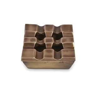 Cenicero de Diseño Moderno con Acabado Pintado y Plateado, Vajilla de Lujo para Bar, Hogar y Hotel, Recipiente para Cenizas - Product Image 4