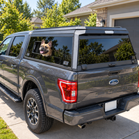 Capot de camion en aluminium pour Tacoma/ Range/ Hilux/ Tundra/ Ford F-150 Lariat 2015-2020, benne de 5,5 pieds, fenêtres latérales à ailes de mouette