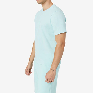 Conjunto de ropa informal de verano para hombre de nuevo diseño OEM, camiseta y pantalones cortos extragrandes de algodón 100% de alta calidad para hombre, ropa deportiva - Product Image 3