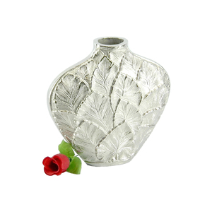 Jarrón de aluminio, decoración moderna para el hogar, diseño minimalista, arreglo floral con acabado metálico, jarrón contemporáneo elegante ligero - Product Image 1