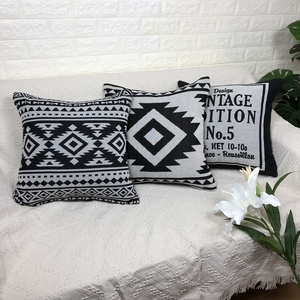 Đơn Giản Bắc Âu Hiện Đại Gối Trường Hợp Đen Trắng Hình Học Jacquard Cho Phòng Khách Văn Phòng Phòng Ngủ Trang Trí Nội Thất Cạnh Giường Ngủ Đệm - Product Image 4