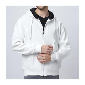Custom Men's Winter Sweatshirt Comfortable Stylish Solid Pattern <b>100</b>% <b>Polyester</b>/Cotton Zipper & Collar Hoodie - Product Image 1