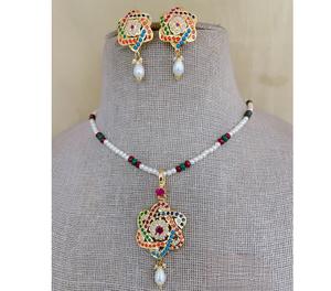 ชุดสร้อยคอทองชุบคุณภาพพรีเมียม ดีไซน์ทันสมัย พร้อมต่างหู สำหรับงานแต่งงานและงานเฉลิมฉลอง สำหรับผู้หญิง - Product Image 1