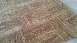 Travertin brun veiné Noche, finition polie ou non, 20x20cm, petit échantillon, pour revêtement de sol et pavés de voie d'accès, fabriqué en Turquie - Product Image 4