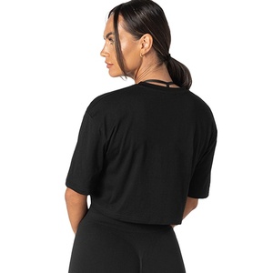Camiseta Corta de Diseño Personalizado al por Mayor, Ligera y de Alta Venta, para Mujer, Corte Regular, Ropa de Verano, Camisetas Deportivas para Gimnasio - Product Image 3
