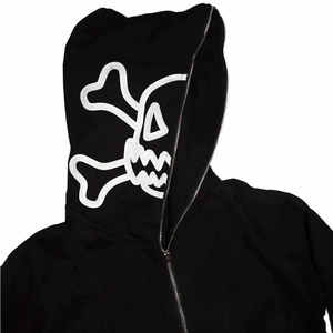 Nuevo último diseño más vendido de los hombres de cara completa cremallera Ninja sudaderas con capucha bajo MOQ al por mayor precio barato pasamontañas cremallera Sudadera con capucha para hombres - Product Image 2