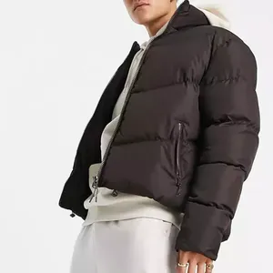 Vente en gros Nouveau article Veste courte en duvet personnalisée à la mode pour hommes Veste coupe-vent d'hiver Veste à bulles pour hommes de grande taille - Product Image 2