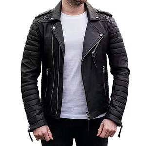 Noir matelassé asymétrique coupe ajustée taille tenue décontracté la plus tendance Design moto veste sur mesure Outwear veste pour hommes - Product Image 6