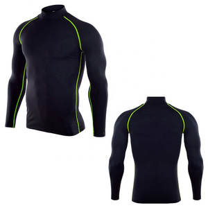 Chemises de compression de course à pied de haute qualité pour la salle de sport, respirantes, à séchage rapide, personnalisées, unisexes, manches longues, 100% polyester, OEM - Product Image 4