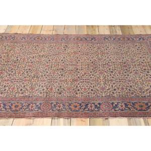 Tapis vintage, tapis turc de 5x7 pieds, tapis en laine à motifs floraux rose et violet - Product Image 3