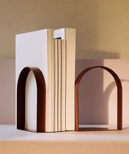 Sujetalibros de metal duraderos y elegantes populares por su diseño moderno y perfectos para una decoración estética organizada - Product Image 5