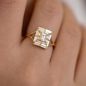 Handmade 24K Gold and Zircons Ring - Luxurious and Traditional Wholesale Fashion <b>Design</b> Stainless Steel <b>Jewelry</b> - Product Image 2