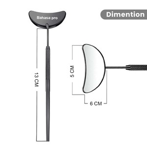 Miroir à cils léger en acier inoxydable en forme de lune pour extensions de cils, miroir en acier inoxydable pour cils par Bahasa Pro - Product Image 3