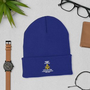 Gorro Masónico Personalizado con Bordado, Cálido y Elegante, Artículos para Logia Masónica, Gorro de Punto Acrílico con Bordado de Maestro Masón - Product Image 5