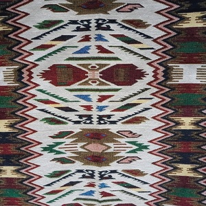 Sacs fourre-tout pour femmes en tissu jacquard respirant en polycoton, fil teint, sac à main, école, plage, tissage, utilisation pour la tapisserie - Product Image 2