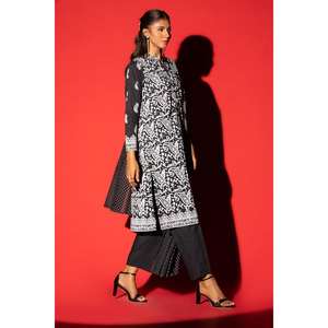 Costume 3 pièces en tissu cambric imprimé pour femmes KJP-43019 - Product Image 3