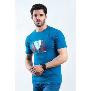 ZAHUR 100% Cotton Crew Neck Fitness T-Shirt Summer Jersey 220 Grams Solid Pattern Lightweight Silk Screen <b>Printing</b> - Product Image 1