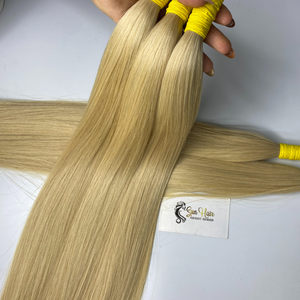 Extensiones de Cabello Humano Vietnamita Natural, Color Rubio 613, Liso Sedoso, Remy, de la Marca Sun Hair Company - Product Image 5