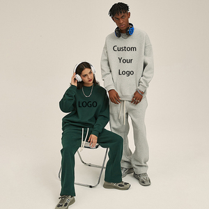 Hot Selling High Quality Unisex Custom Sweatshirt Sweat Suits Oversized Heavy Hoodies for Unisex <b>Tracksuit</b> 100% Cotton - Product Image 2