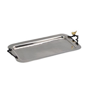 Plateau de service élégant en laiton avec poignées de branche ou plateau décoratif de luxe finition or pour la maison et l'hôtel prix exclusif - Product Image 3