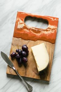 Conception en résine personnalisé organique boucher carré cuisine naturel planches de cuisson Acacia bois fin Grain planche à découper en bois - Product Image 3