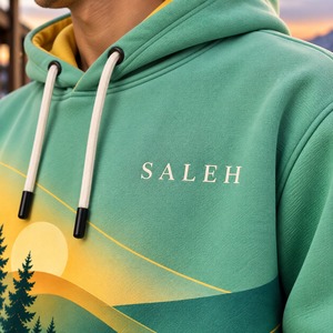 <b>Christmas</b> Inspired Custom Embroidered Printed 100% Cotton Fleece Hoodies Winter Pullover <b>Sweatshirt</b> Unisex OEM Wholesale - Product Image 5