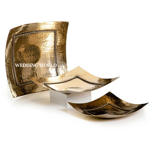 Bandeja de chocolate martillado niquelada Forma cuadrada Bandeja de chocolate hecha a mano Nueva bandeja de chocolate más vendida - Product Image 4