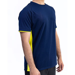 Hombres gimnasio secado rápido cuatro vías estiramiento Regular Fit camiseta ejercicio Activewear Atlético Fitness deporte manga corta Camisetas - Product Image 2