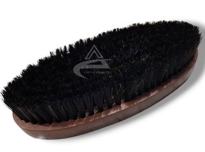Oval Shape Wooden Horse <b>Face</b> and Body Cleaning Brush Soft Natural Bristles for Grooming Best Horse Care Product - Product Image 3