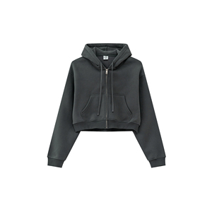 Sudadera con capucha de algodón 300 Gsm de peso pesado de punto de alta calidad para mujer con estampado de soplo 3D y transferencia de calor de logotipo frontal personalizado - Product Image 5