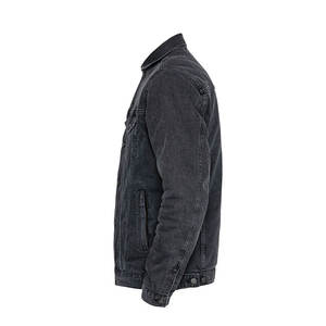 Chaqueta vaquera de algodón 100% de alta calidad para hombre, diseño único con logotipo frontal, ropa de calle más vendida para invierno, precio al por mayor - Product Image 5
