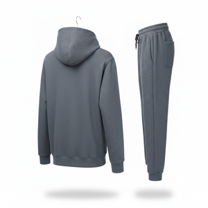 Nouveau survêtement décontracté unisexe en coton 100% respirant à capuche réversible couleur unie pour l'hiver 2025 - Product Image 2