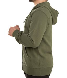 Nouveauté 280g sweats à capuche en coton recyclé biologique pour hommes, vente en gros de logos à fermeture éclair personnalisables - Product Image 3