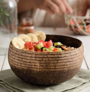 Tazón de Cáscara de Coco Natural, Ecológico, Hecho a Mano, Reutilizable, Duradero, Apto para Lavavajillas, a Prueba de Fugas, para Servir Alimentos y Decoración del Hogar - Product Image 6