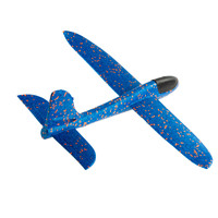 Martom Grand planeur en polystyrène bleu de 47 cm, blocs en plastique souple, jouet pour enfants de 4 à 6 ans